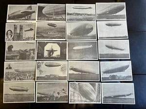 Incredible Vintage Lot of 20 German Nazi Zeppelin Postcards Unused Mint s95 - Picture 1 of 10