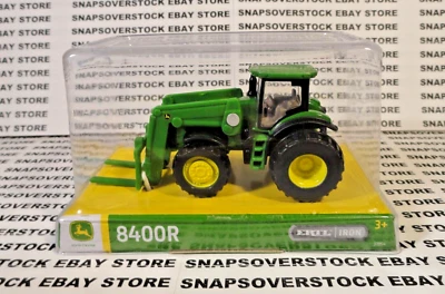 2023 ERTL IRON JOHN DEERE 8400R FARM TRACTOR W/ FORK FRONT LOADER, 1:40 SCALE - Image 1 of 4