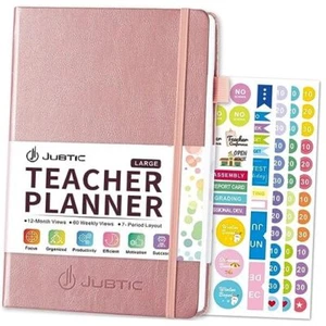 Teacher Planner 2024 2025 Academic Year, 52+6 Weeks Homeschool Rose Gold - Picture 1 of 7