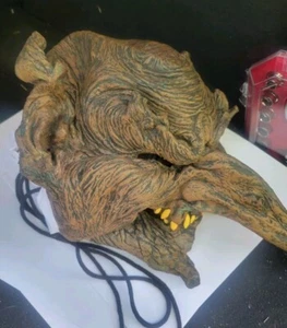 Vintage Paper Magic Group Scary Tree Goblin Troll Mask 1998 Long Nose Costume - Picture 1 of 11