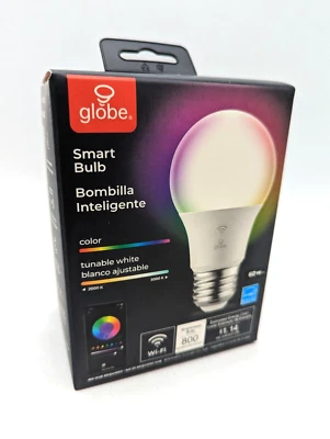 Globe Electric Wi-Fi Smart 10 Watt LED Multicolor Changing RGB/RVB 800 lumens - Image 1 of 3