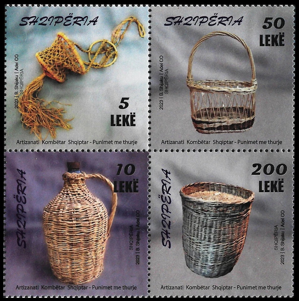 ALBANIA 2023 - " Albanian National Handicrafts - Straw weaving " Set - MNH - Image 1 of 1