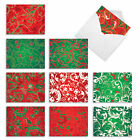 10 Assorted Merry Christmas Note Cards with Envelopes - FLEUR DE NOEL M2261