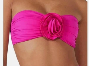 Kate Spade New York Women's Rosette-Detail Convertible Bandeau Bikini Top - Radi - Picture 1 of 11