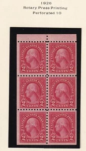 1928 Booklet pane MNH Sc 583a rotary press perf 10 MNH nice OG (C9 - Picture 1 of 1