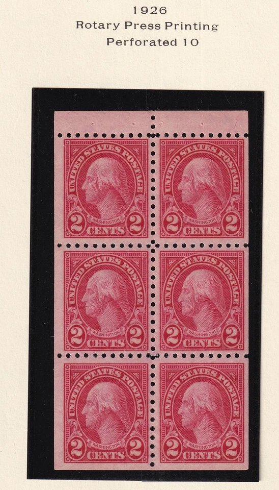 1928 Booklet pane MNH Sc 583a rotary press perf 10 MNH nice OG (C9 - Image 1 of 1