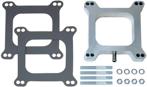 Holley Caburetor Spacer 1" Carb Intake Manifold Square Bore Open Center Aluminum - Picture 1 of 1