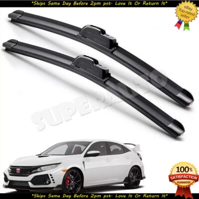 Se adapta a limpiaparabrisas Honda Civic 2016-2021 gancho en J híbrido silicona Foto 1 de 3