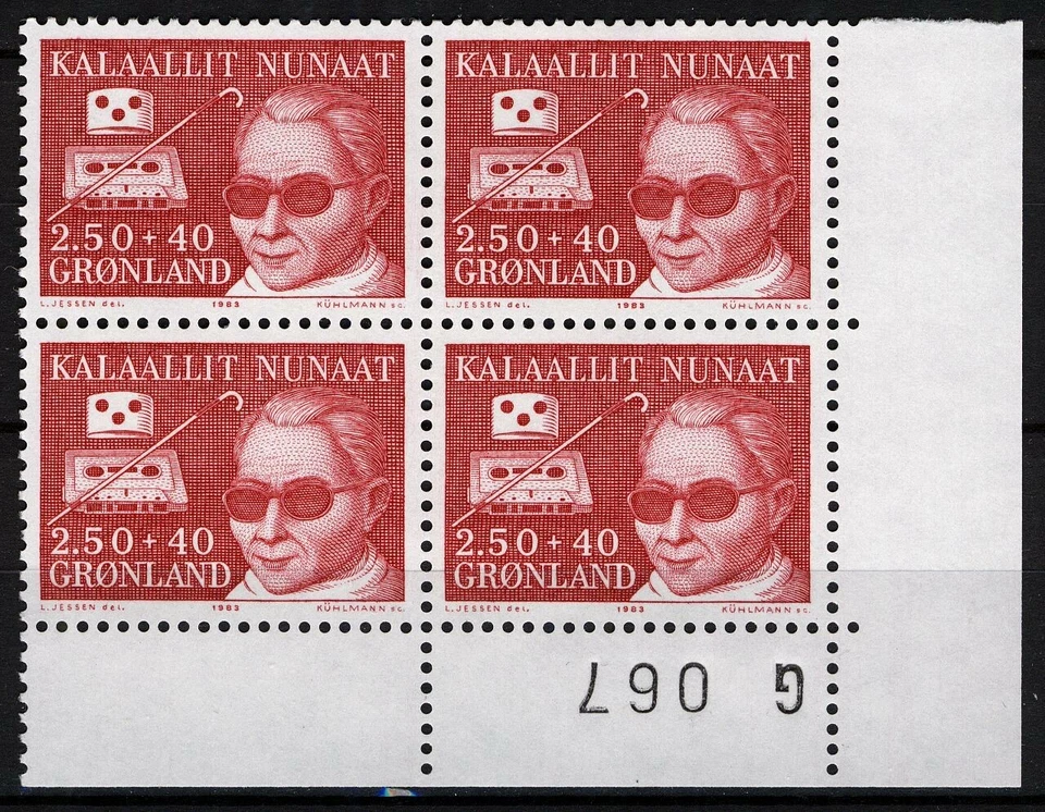 Гренландия 1983, помощь инвалидам, G067 импринт блок набор MNH, Mi 142 - Изображение 1 из 1