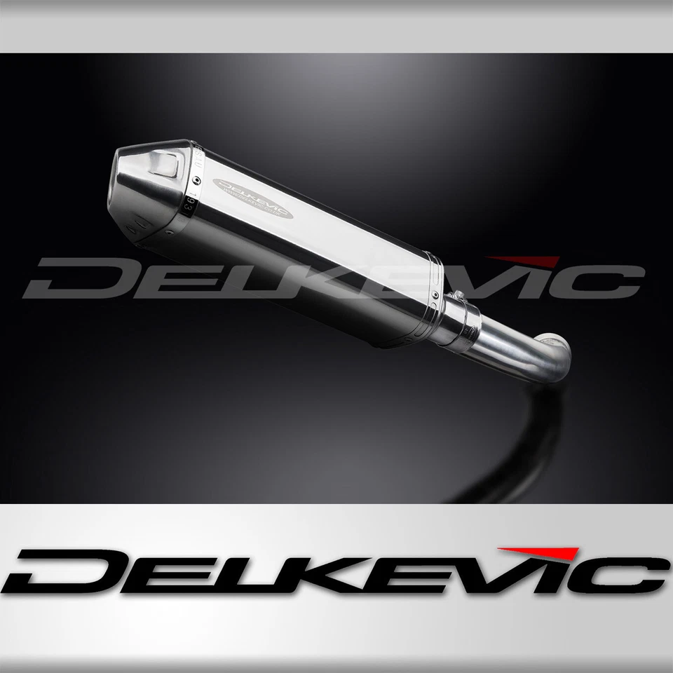 BMW F800 S/ST 06-14 Delkevic Slip On 13" Tri-Oval Stainless Exhaust Muffler Kit - Image 1 of 4