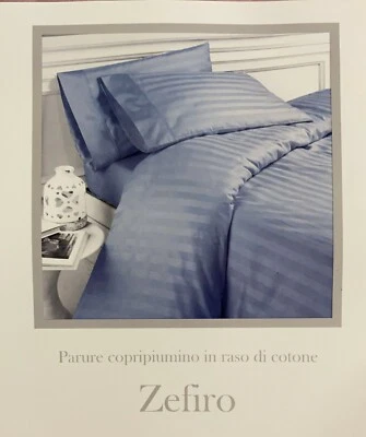 Parure Copripiumino Novia Zefiro Tinta Unita Matrimoniale 100%In Raso Di Cotone  - Immagine 1 di 2