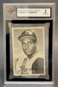 1969 O-Pee-Chee Deckle Edge #4 Roberto Clemente Graded KSA 2 - Picture 1 of 2