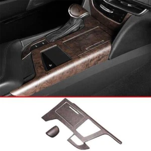 Cubierta del panel de cambio de marchas para consola central de grano de madera oscura para Cadillac CT6 2016-2018 - Imagen 1 de 6