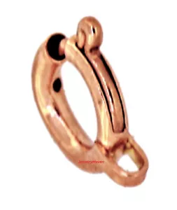 Brazalete de collar cerrado con cierre de anillo de resorte de oro rosa de 18k sólido de 6 mm HECHO EN EE. UU. - Imagen 1 de 2