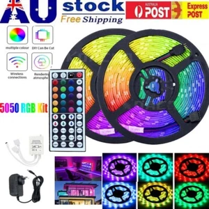 5-30m SMD RGB LED Strip Lights Waterproof IP65 44key IR Controller & Adapter - Picture 1 of 19