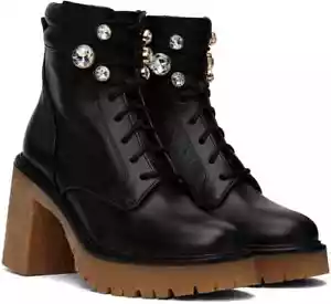 SOPHIA WEBSTER Black Zadie Ankle Boot, Women's US Size 10, Retail $750 - Picture 1 of 11