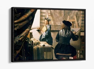 THE ART OF PAINTING -DEEP FLOATER/FLOAT EFFECT FRAMED CANVAS ART PRINT- - Picture 1 of 12