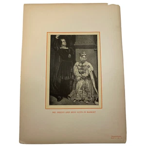 Vintage Mr Phelps and Miss Glyn in Hamlet Shakespeare Print 4x6 Paper Print - Picture 1 of 6