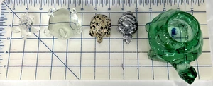 Lot of Collectible Turtle Paperweights/Figurines/glass/stone/granite - Picture 1 of 6
