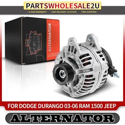 Alternador para Dodge Durango Ram 1500 Jeep Grand Cherokee 132A 12V CW 6 ranuras Foto 1 de 4