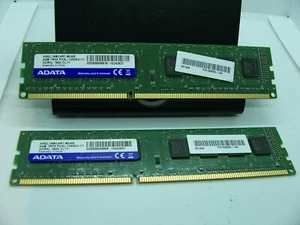 ADATA 4GB (2 PIECES) PC3-12800U DDR3L 1600 Desktop PC Memory AM2L16BC4R1-B0AS - Picture 1 of 3