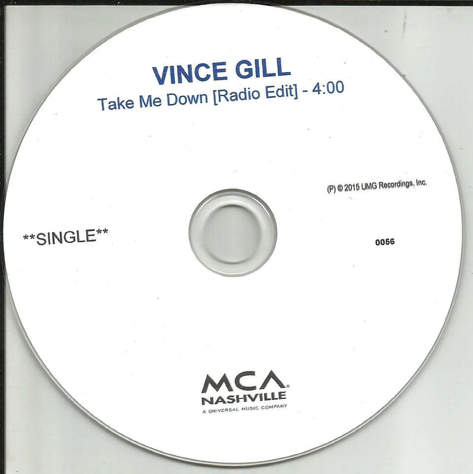 VINCE GILL Take me Down RARE RADIO EDIT TST PRESS PROMO DJ CD single USA MINT Foto 1 de 1
