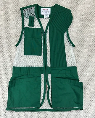 Vintage ORVIS Mesh Shooting Vest Size 38 Green/White Made in USA Multi Pockets - Image 1 of 4