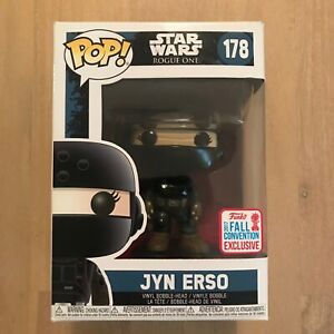 Star Wars Rogue One Jyn Erso NYCC 2017 Exclusive Funko Pop + Protector #178