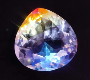 Cuarzo místico arco iris corte pera natural de 30,50 quilates certificado AA+ mejor piedra preciosa suelta - Imagen 1 de 18