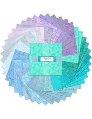 Opal Sky ~ 42 cuadrados de 10" ~ impresiones Wilmington ~ colección gemas y quilates capa pastel Foto 1 de 3