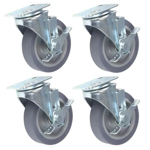 HFS(R) 5-Inch Swivel Caster Wheels Set of 4 with 1120 lbs Loads Capacity - Picture 1 of 9