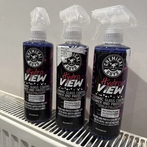X3 CHEMICAL GUYS HYDRO VIEW  CERAMIC GLASS COATING  GLASS CLEANER AND PROTECTANT - Picture 1 of 1
