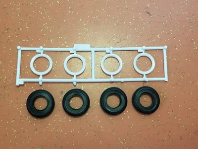 58 Chevy Impala WIDE WHITEWALL TIRES from Revell 1:25 Model Kit 1958 WHITE WALL - Image 1 of 4