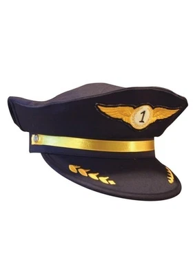 Aeromax Jr. Airline Pilot Cap, Black, Adjustable Youth Size (AAP-Cap) - Image 1 of 3