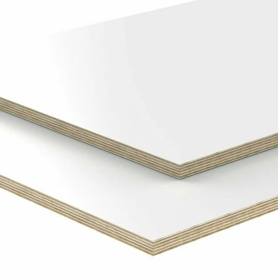 18mm Multiplex Platte Sperrholz Platten Zuschnitt Melamin beschichtet weiß - Bild 1 von 4