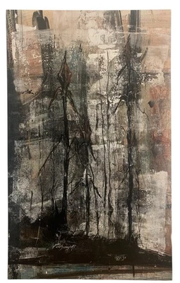 Vintage Mid Century Modern Abstract Oil Painting By Podgorski - Image 1 of 4