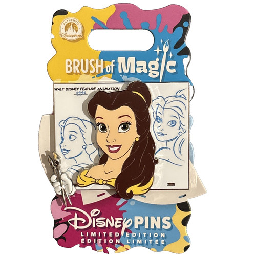 Disney Brush of Magic Beauty And The Beast Belle Pin Limited Edition ...