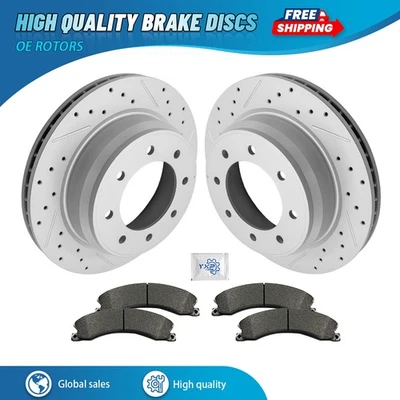 Rear Drilled Brake Rotor & Ceramic Pad for 2012-2021 Nissan NV1500 NV2500 NV3500 Foto 1 de 4