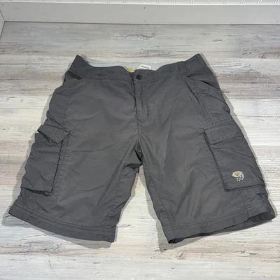 Mountain Hardware Cargo Shorts Men's Sz M (32x 9) Gray Outdoor Utility Nylon - Image 1 of 4