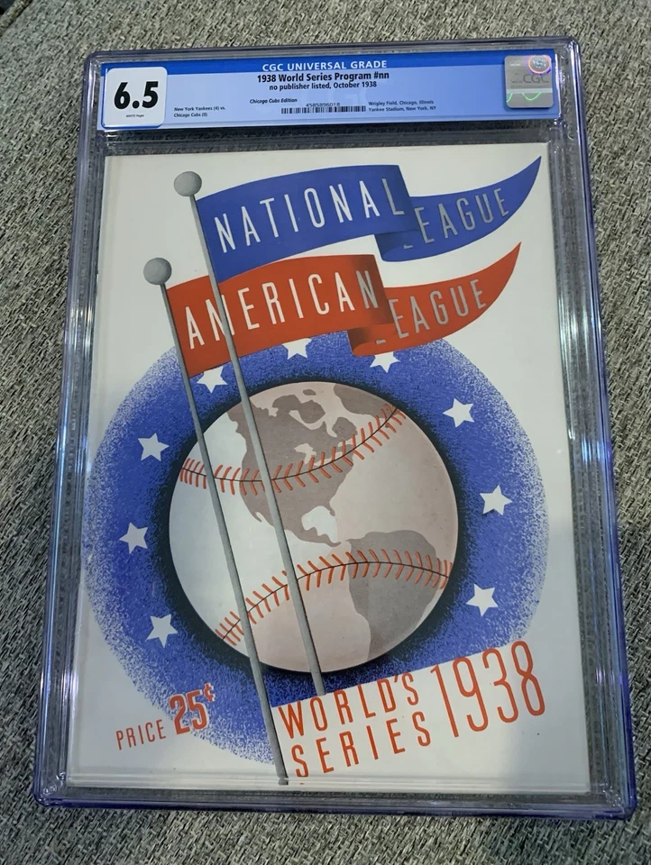 1938 World Series New York Yankees Vs Chicago Cubs Program CGC 6.5 - Image 1 of 1