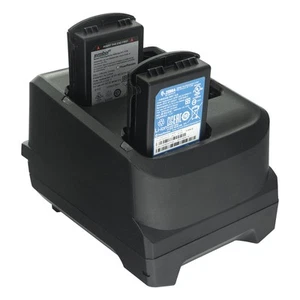 Kit de base de carga de batería de 4 ranuras con fuente de alimentación para Zebra MC3200 MC3300 - Imagen 1 de 12