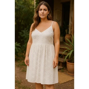 Old Navy Womens Dress Size XXL White Eyelet Boho Cottagecore Coastal Cowgirl - Picture 1 of 7