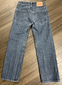 Levis 550 Relaxed Fit Boys Blue Jeans Size 12 Slim 24 x 26 Red Tab - Picture 1 of 7
