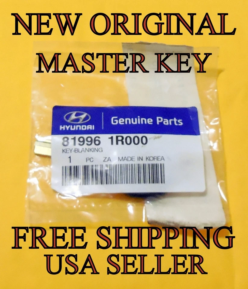  100% OEM ORIGINAL HYUNDAI ACCENT LLAVE MAESTRA SIN CORTAR EN BLANCO 81996 1R000 Foto 1 de 2