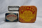 Vtg Soovain Moth-Ene Moth Killer And Cloverine Brand Laxative Tin Lot Of 3