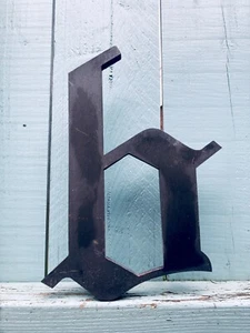 Unusual Vintage Old English Dark Grey Letter ‘b’ Shop Reclaimed Advertising Sign - Picture 1 of 5