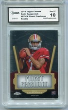 2011 Colin Kaepernick Topps Chrome Finest Freshman Rookie Gem Mint 10 #FF-CK