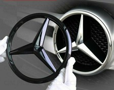 Mercedes Gloss Black Front Grille Star Badge Cover A C GLA CLA ML CLS E Class