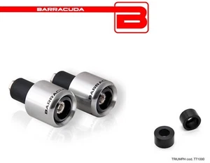 ERGAL SILVER COUNTERWEIGHTS + ADAPTERS for TRIUMPH Daytona 675 750 900 955I - Picture 1 of 1