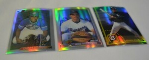 2002 BOWMAN CHROME - BCR-CD , BCR-JP & BCR IR , REFRACTOR CARDS LOT OF THREE